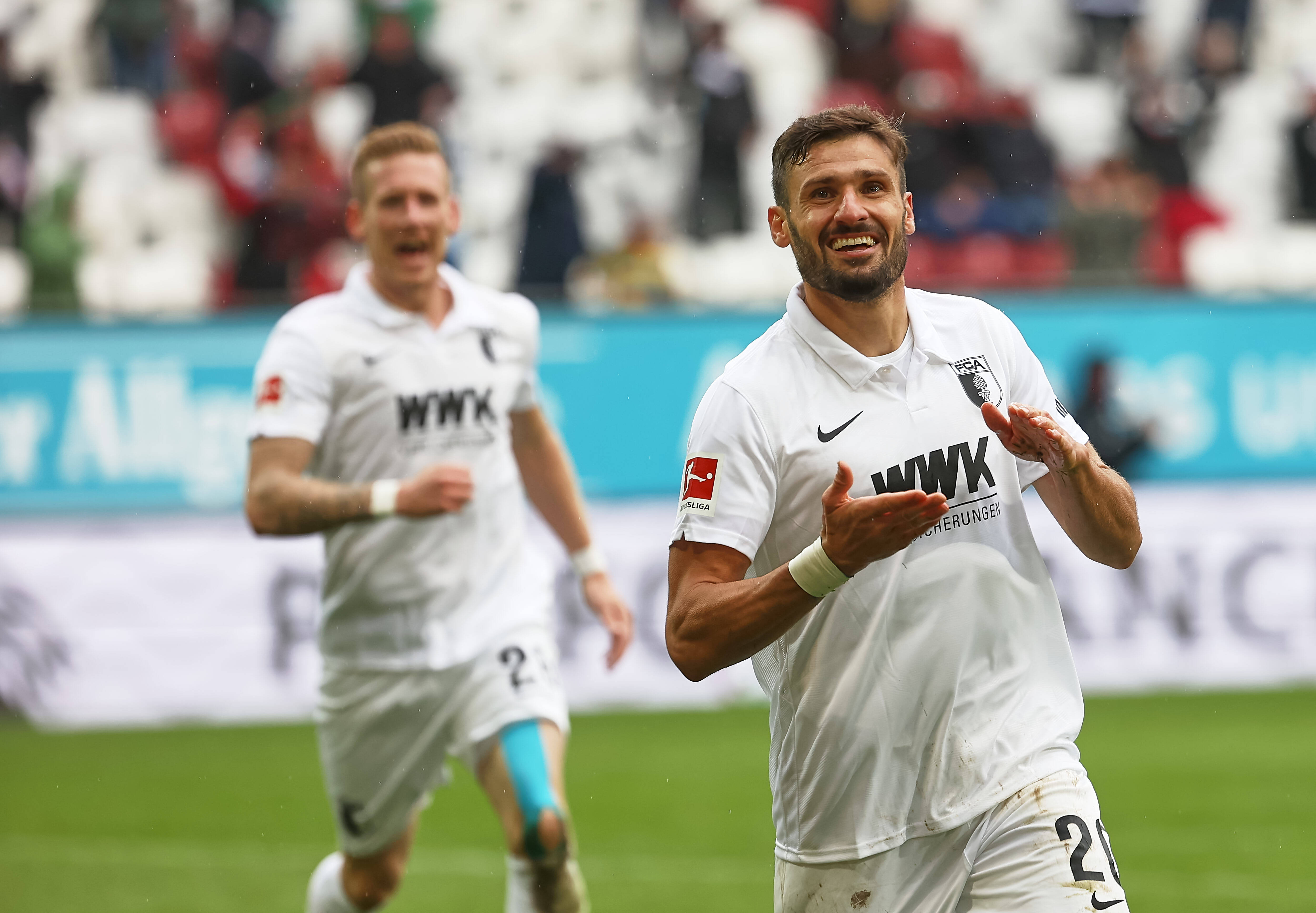 Marco Richter, FC Augsburg, zu den Provokations-Vorwürfen der Kölner