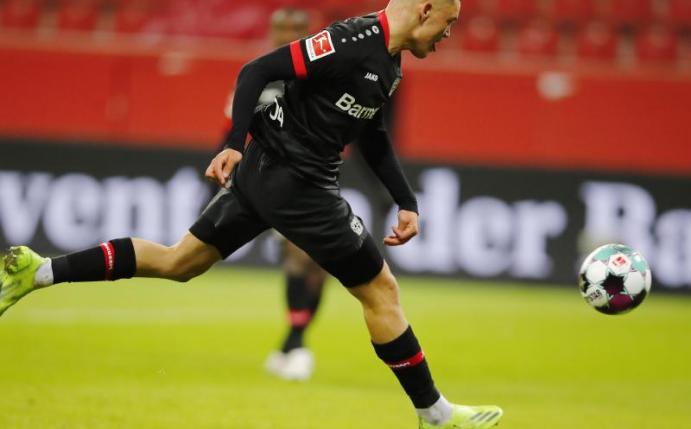 Wurde eim 1. FC Köln in der Jugend ausgebildet, und schaffte bei Bayer Leverkusen den Sprung in die Bundesliga: Florian Wirtz. Foto: Thilo Schmuelgen/Reuters/Pool/dpa