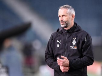 Für Gladbachs Trainer Marco Rose ist es der letzte Auftritt im Borussia-Park vor seinem Wechsel zum BVB. Foto: Jonas Güttler/dpa