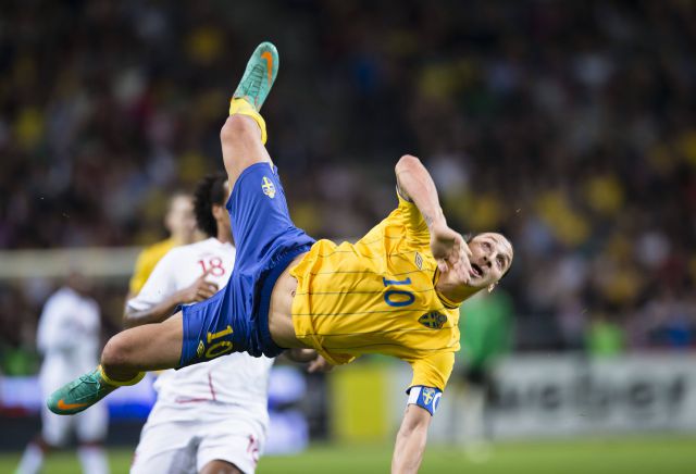 Stürmerstar Zlatan Ibrahimovic in der TV-Sendung ,,Jimmy Kimmel live".