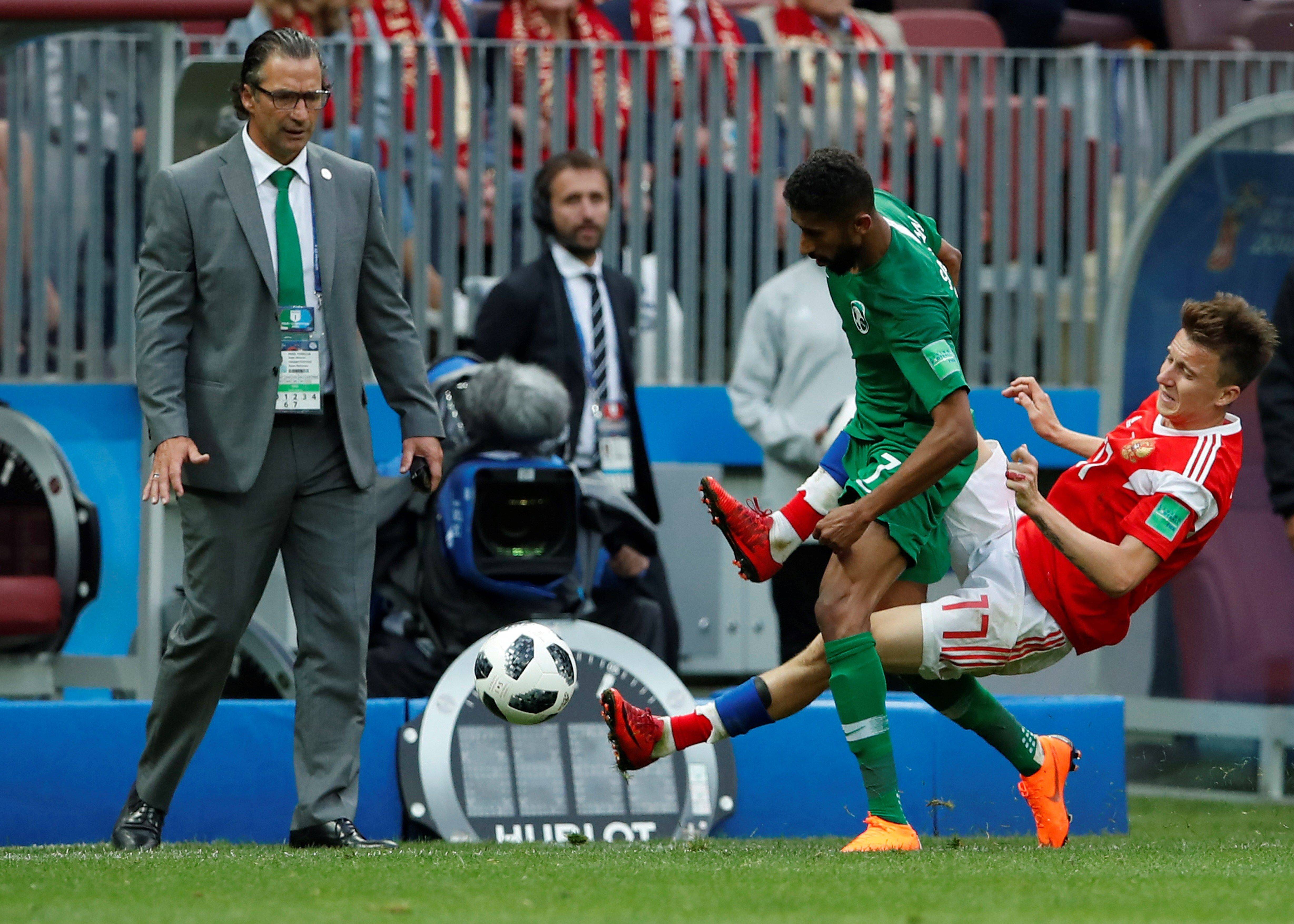 Saudi-Arabiens Trainer Juan Antonio Pizzi nach der 0:5-Niederlage im WM-Eröffnungsspiel gegen Gastgeber Russland bei der WM 2018