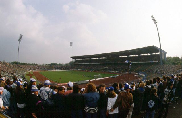 Hinweisschild im Gelsenkirchener Parkstadion