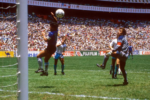 Diego Armando Maradona vor dem WM-Halbfinale 1990, Italien gegen Argentinien in Neapel. 