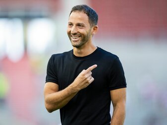 Der Cheftrainer des Fußball-Bundesligisten RB Leipzig: Domenico Tedesco. Der Cheftrainer des Fußball-Bundesligisten RB Leipzig: Domenico Tedesco.