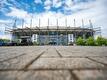 Blick auf das Volksparkstadion des Fußball-Zweitligisten Hamburger SV.