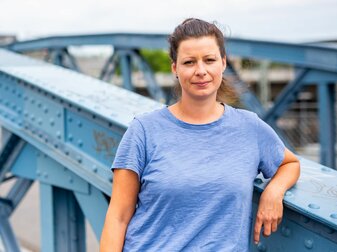 Die Vorsitzende des Fan-Bündnisses «Unsere Kurve e.V.»: Helen Breit. Die Vorsitzende des Fan-Bündnisses «Unsere Kurve e.V.»: Helen Breit.