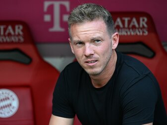 Sah nach einem Wortgefecht mit dem Schiedsrichter-Assistenten die Gelbe Karte: Julian Nagelsmann. Sah nach einem Wortgefecht mit dem Schiedsrichter-Assistenten die Gelbe Karte: Julian Nagelsmann.