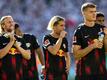 Alexander Sörloth (r) wird vom RB Leipzig für eine Saison an Real Sociedad San Sebastian verliehen.