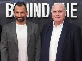 Bayern-Sportvorstand Hasan Salihamidzic (l) und Uli Hoeneß, Ehrenpräsident des FC Bayern. Bayern-Sportvorstand Hasan Salihamidzic (l) und Uli Hoeneß, Ehrenpräsident des FC Bayern.