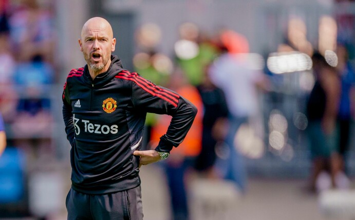 Der niederländische Trainer und Cheftrainer von Manchester United: Erik ten Hag.