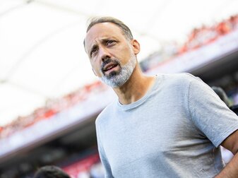 Der Cheftrainer des Fußball-Bundesligisten VfB Stuttgart: Trainer Pellegrino Matarazzo. Der Cheftrainer des Fußball-Bundesligisten VfB Stuttgart: Trainer Pellegrino Matarazzo.