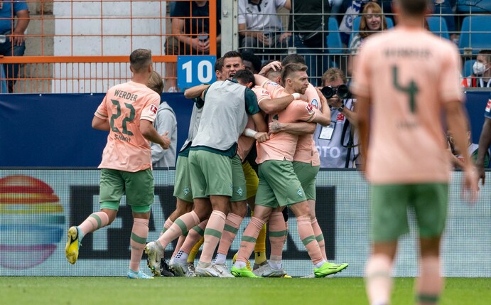 Werder erzielt sieben der zwölf Saisontore nach der 85. Minute.