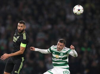 Verletzte sich gegen Celtic: Real-Stürmer Karim Benzema (l). Verletzte sich gegen Celtic: Real-Stürmer Karim Benzema (l).