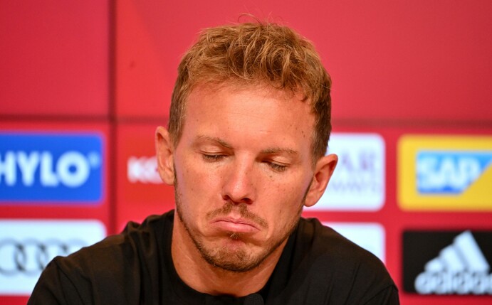 Angsäuert: Bayern-Coach Julian Nagelsmann nach dem 2:2 gegen den VfB Stuttgart.