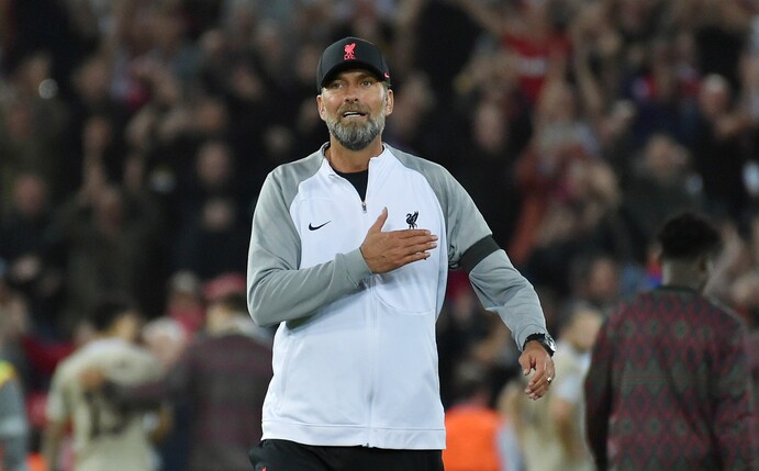 Erleichtert: Jürgen Klopp nach Liverpools Sieg gegen Ajax Amsterdam.