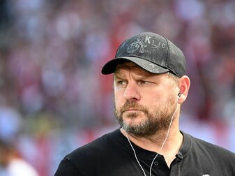 Kölns Trainer Steffen Baumgart trifft mit seiner Mannschaft in der Conference League auf den 1. FC Slovácko. Kölns Trainer Steffen Baumgart trifft mit seiner Mannschaft in der Conference League auf den 1. FC Slovácko.