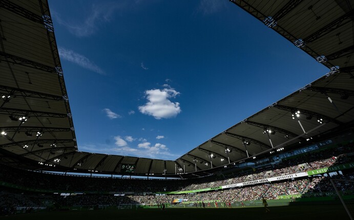 Blick in die Arena in Wolfsburg.