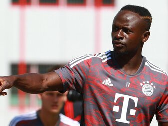 Bayerns Sadio Mane bei einer Trainingseinheit an der Säbener Straße.
