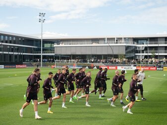 Die Nationalmannschaft trainiert auf dem DFB-Campus in Frankfurt. Kommende Spiele stehen gegen Ungarn und England an.
