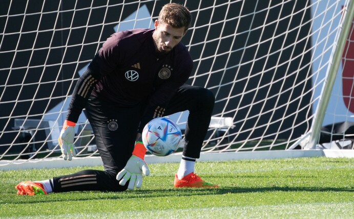 Kevin Trapp während des Trainings der deutschen Nationalmannschaft.