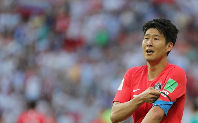 Kapitän der südkoreanischen Nationalmannschaft Heung-Min Son machte in der 84. Minute mit seinem Treffer den Ausgleich zum 2:2.