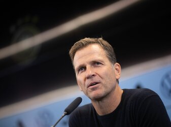 Das Scheitern im Vorjahr ist für Bierhoff schon Fußball-Geschichte. Das Scheitern im Vorjahr ist für Bierhoff schon Fußball-Geschichte.