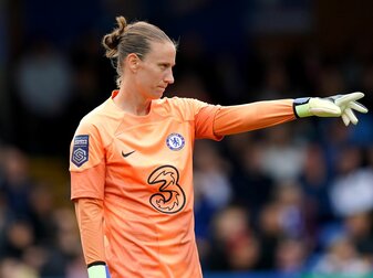 Chelsea-Torhüterin Ann-Katrin Berger feierte ihr Comeback. Chelsea-Torhüterin Ann-Katrin Berger feierte ihr Comeback.