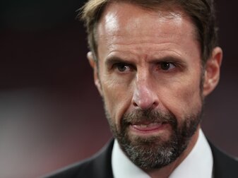 Hätte Jamal Musiala lieber im Trikot der Three Lions gesehen: Englands Trainer Gareth Southgate. Hätte Jamal Musiala lieber im Trikot der Three Lions gesehen: Englands Trainer Gareth Southgate.