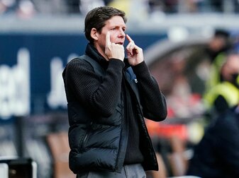 Frankfurts Trainer Oliver Glasner trifft mit seinem Team auf den 1. FC Union Berlin. Frankfurts Trainer Oliver Glasner trifft mit seinem Team auf den 1. FC Union Berlin.