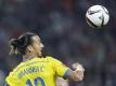 Schwedens Star Zlatan Ibrahimovic in Aktion. Foto: Yuri Kochetkov