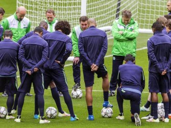 Abschlusstraining der Wolfsburger im Bernabéu. Foto: Emilio Naranjo Abschlusstraining der Wolfsburger im Bernabéu. Foto: Emilio Naranjo