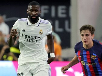 Mit Maske: "Krieger" Rüdiger bereit für den Clasico Mit Maske: "Krieger" Rüdiger bereit für den Clasico