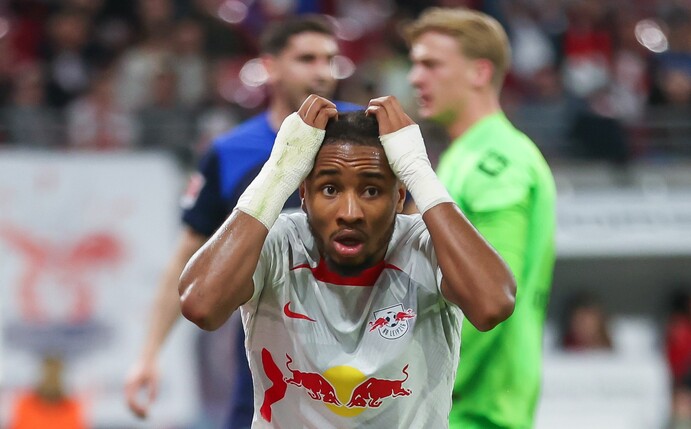 Leipzig-Stürmer Christopher Nkunku fällt vorerst aus.