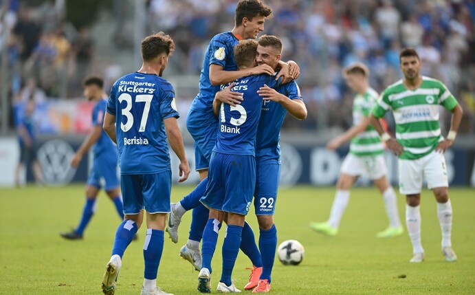 Die Stuttgarter Kickers führen derzeit die Tabelle der Oberliga Baden-Württemberg an.