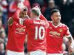 Marcus Rashford (l) schoss Manchester United zum Sieg gegen Aston Villa. Foto: Peter Powell