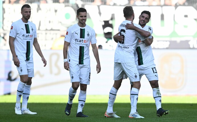 Stindl (ganz rechts) und Kramer (2. von rechts) spielen schon jahrelang bei den Fohlen. Foto: Alexander Scheuber/Getty Images