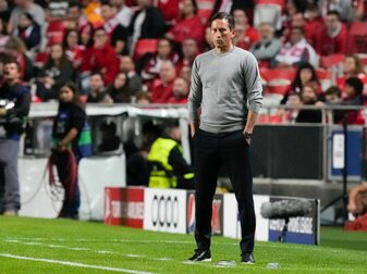 Erfolgreich in Lissabon: Benfica-Coach Roger Schmidt. Erfolgreich in Lissabon: Benfica-Coach Roger Schmidt.