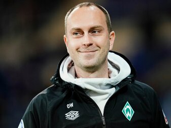 Bremens Trainer Ole Werner ist guter Dinge. Bremens Trainer Ole Werner ist guter Dinge.