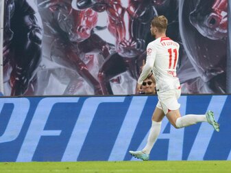 Hat seinen Turbo wieder angeworfen: Timo Werner von RB Leipzig feiert sein Tor zum 2:0 gegen Leverkusen. Hat seinen Turbo wieder angeworfen: Timo Werner von RB Leipzig feiert sein Tor zum 2:0 gegen Leverkusen.
