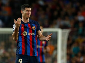 Spielt nun mit dem FC Barcelona in der Europa League: Robert Lewandowski. Spielt nun mit dem FC Barcelona in der Europa League: Robert Lewandowski.