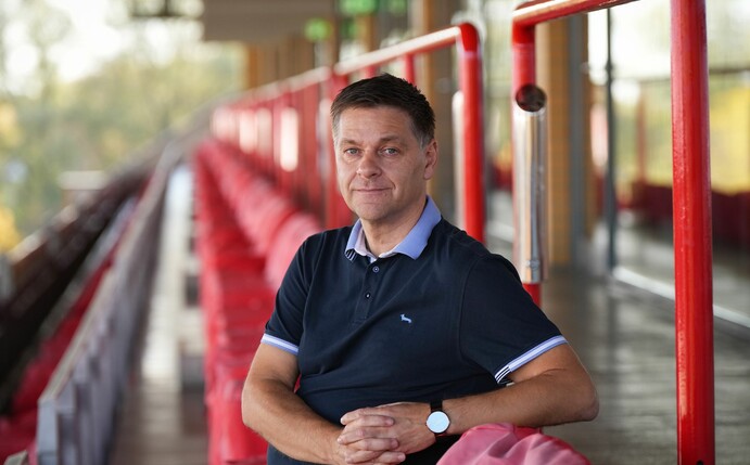 Oliver Ruhnert, Geschäftsführer Profifußball und Leiter der Lizenzspielerabteilung des 1. FC Union Berlin.