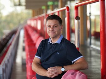 Oliver Ruhnert, Geschäftsführer Profifußball und Leiter der Lizenzspielerabteilung des 1. FC Union Berlin. Oliver Ruhnert, Geschäftsführer Profifußball und Leiter der Lizenzspielerabteilung des 1. FC Union Berlin.