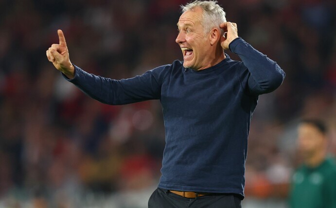 Trainer Christian Streich und der SC Freiburg trennten sich von Karabach Agdam 1:1.
