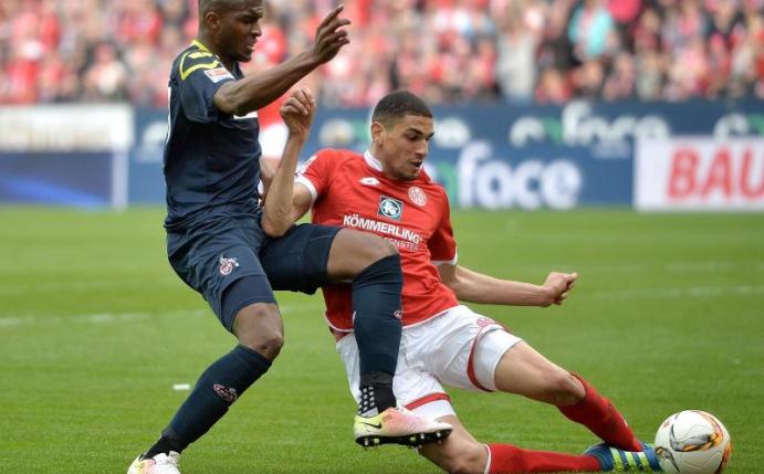 Mainz muss drei Spiele auf Leon Balogun (r) verzichten. Foto: Torsten Silz