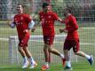 Die Bayern bereiten sich auf das Halbfinal-Hinspiel in der Champions League vor. Foto: Peter Kneffel
