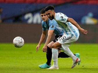 Fällt bei Argentinien für die WM aus: Nicolás González (r). Fällt bei Argentinien für die WM aus: Nicolás González (r).