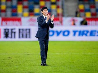 Hajime Moriyasu ist der Coach des japanischen Teams. Hajime Moriyasu ist der Coach des japanischen Teams.