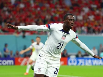 Traf vor den Augen seines berühmten Vaters: Timothy Weah. Traf vor den Augen seines berühmten Vaters: Timothy Weah.