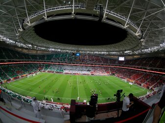 Im Al-Thumama-Stadion in Doha fand das WM-Eröffnungsspiel statt. Im Al-Thumama-Stadion in Doha fand das WM-Eröffnungsspiel statt.