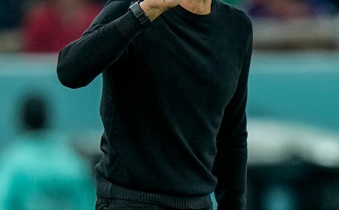 Nun geht es gegen Deutschland: Spaniens Trainer Luis Enrique gestikuliert.